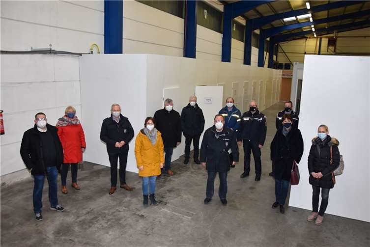 Im Impfzentrum begann die Aktion Weihnachten 2020.Fotos: Kreisverwaltung