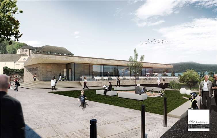 Im Juli 2021 soll die neue Klostergaststätte eröffnet werden. Fotos: fries architekten