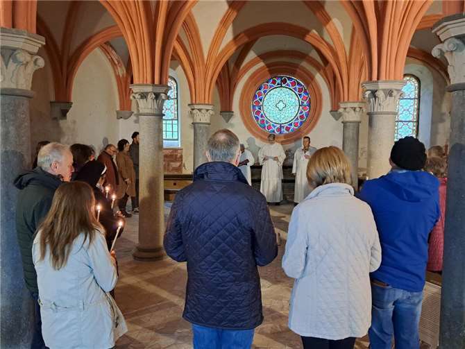 Im Kapitelsaal wurde auch zu Klosterzeiten Recht verhandelt und besprochen: hier spiegelte sich die Begegnung Jesu mit dem römischen Statthalter wider.