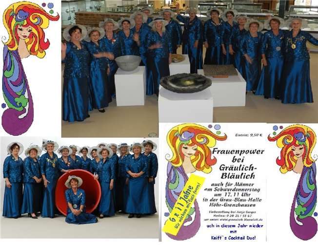 Im Keramikmuseum Westerwald (Objekte von Elina Brandt-Hansen) (v. l.) Andrea Norres, Brigitte Settegast, Petra Breiden, Eva Meurer, Rita Naumann, Petra Vomberg, Marlies Zöller, Elke Weber, Bärbel Geilen, Ellen List, Birgit Koch, Elsbeth Bourger, Elfriede Meyer, Marion Ledwinka, Antje Surges. Es fehlen auf dem Foto Ellen Münster, Brigitte Platz, Doris Kuhl, Bärbel Schmitt, Ulrike Backes und Kerstin Goebel.Elina Brandt-Hansen