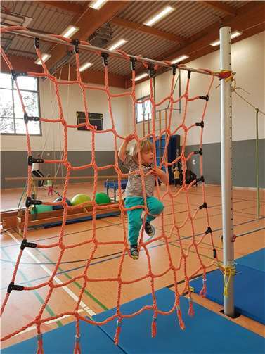 Im Kletterparcours ging es durch ein Spinnennetz. Foto: privat