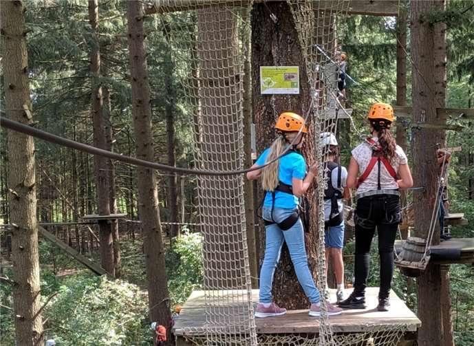 Im Kletterpark kam jeder auf seine Kosten