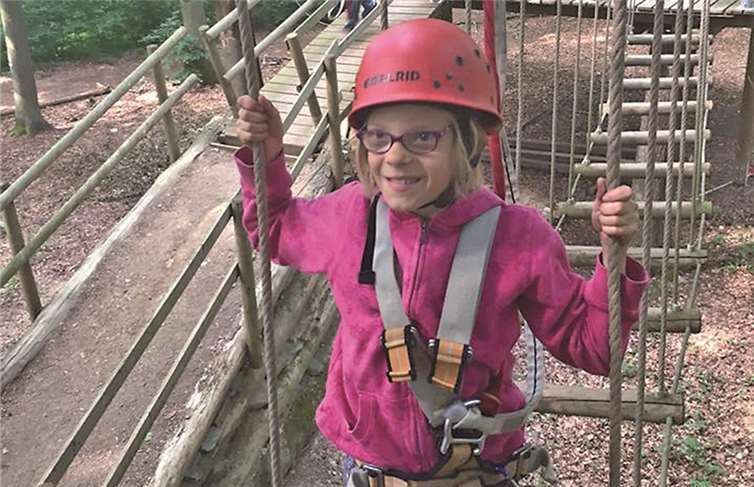 Im Kletterpark konnten die Teilnehmer ihre Angst überwinden und so ihr Selbstvertrauen stärken.privat