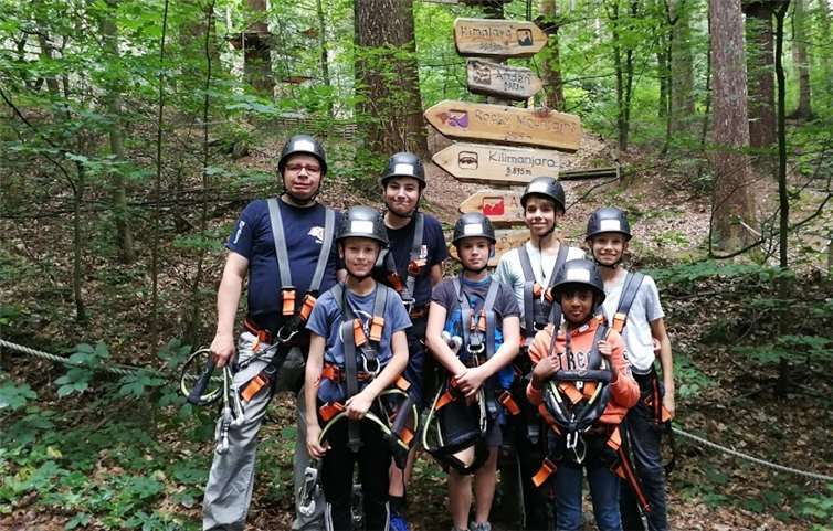 Im Kletterwald ging es hoch hinaus! Foto: privat