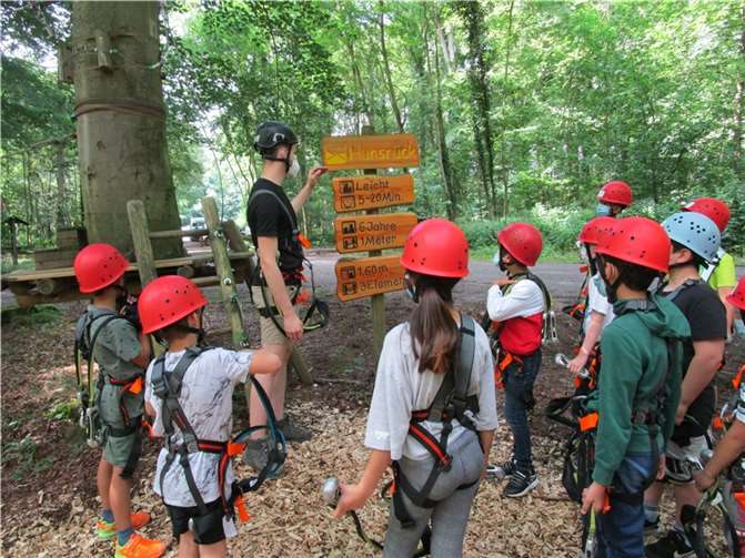 Im Kletterwald in Kürrenberg hatten die Kinder viel Spaß.Foto: privat