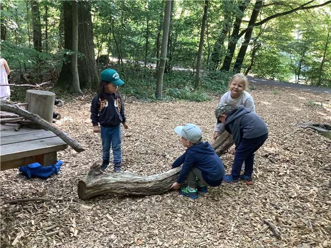 Im Lahnsteiner Kur- und Heilwald gab es für die Gruppe Franz Hahn viel zu entdecken.  Foto: Stadtverwaltung Lahnstein