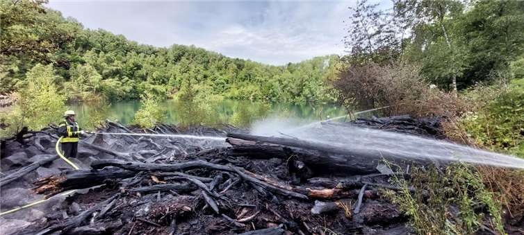 Im Naturschutzgebiet Eudenberg kam es zu einem Vegetationsbrand. Foto: Freiwillige Feuerwehr Königswinter