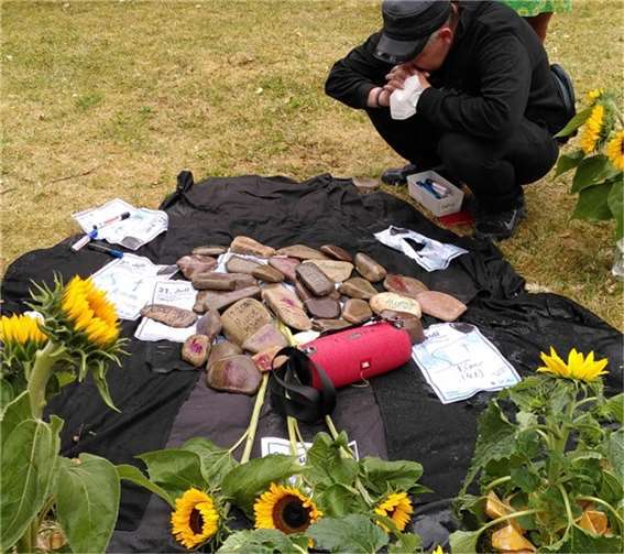 Im Pfarrgarten von St. Matthias in Neuwied wurde der Toten gedacht. Foto: privat