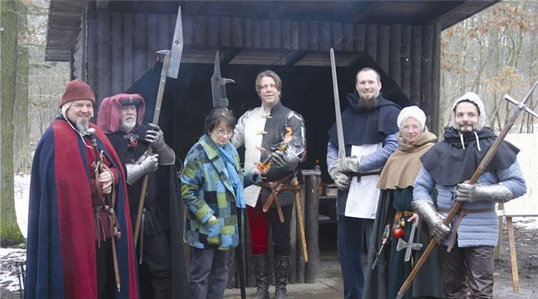 Im Rahmen des Erlebnistages hat auch die Söldnertruppe Milites Sentiacum ihr Lager aufgeschlagen.