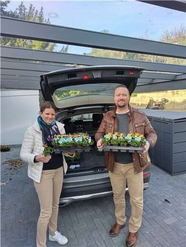 Im Rahmen einer Neujahrsaktion wurde Glücksklee an die Haushalte in Ockenfels verschenkt. Quelle: CDU Ockenfels