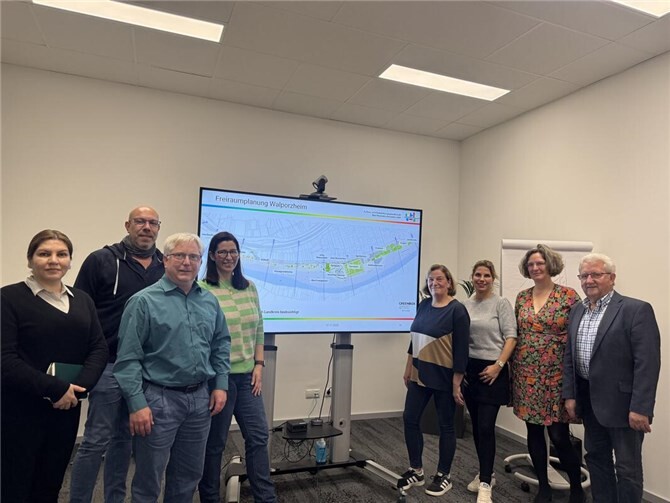 Im Rahmen eines Informations- und Austauschtermins traf sich der Ortsbeirat Walporzheim mit Vertreterinnen und Vertretern der Aufbaugesellschaft der Stadt Bad Neuenahr-Ahrweiler, um sich über den aktuellen Stand der Wiederaufbaumaßnahmen, der Gewässerwiederherstellung sowie der geplanten Hochwasserschutzprojekte zu informieren. Foto: privat