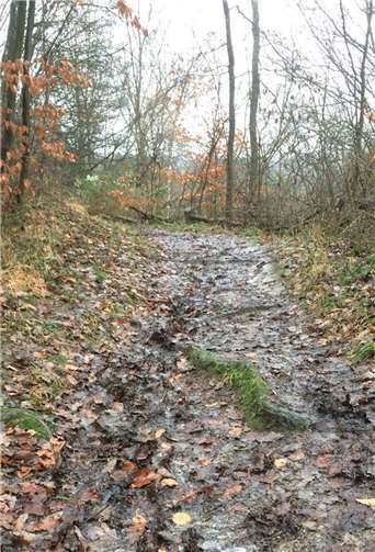 Im Winter können Wanderwege nicht immer in bestem Zustand sein. Privat