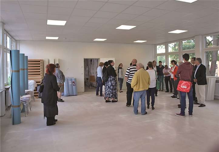 Im ersten Stock des Gebäudes war fast alles fertiggestellt, wie hier im großen Aufenthaltsraum.