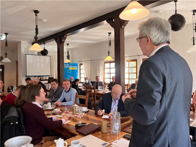 Im schicken Ambiente kamen die Liberalen zusammen. Foto: FDP/Marcel Bockisch-Ernst