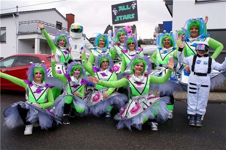 Im wahrsten Sinne „galaktisch“ war diese Möhnengruppe von Nicole Schurig, die le...