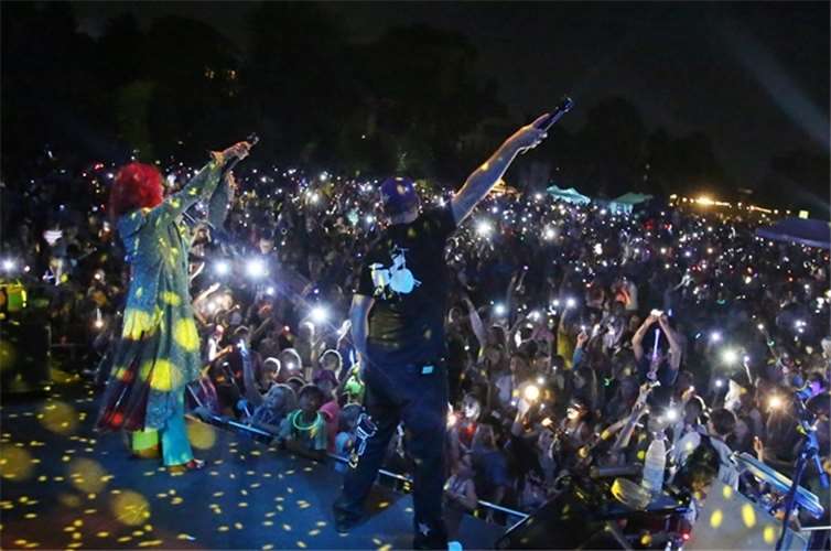 Impression vom 8. Taschenlampenkonzert in Bonn. Bunter Kreis Rheinland