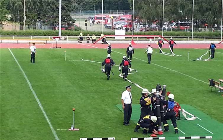 In 53,96 Sekunden absolvierten die Kameraden von der Feuerwehr Wachtberg ihre Übung.