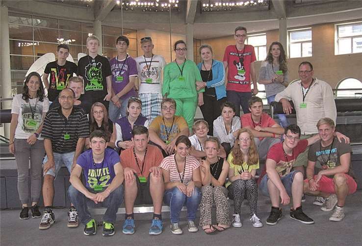 In Bundesarbeitsministerium trafen die Schüler auch Ministerin Andrea Nahles. privat