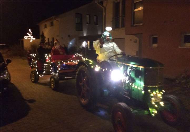 In Flerzheim kam der heilige Nikolaus motorisiert.Sonja Fahmy
