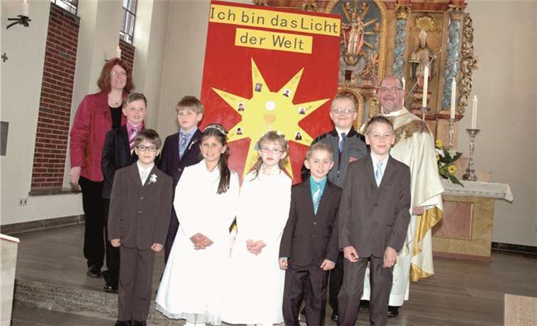 In Freisheim hieß das Motto der Kommunionkinder: „Ich bin das Licht der Welt“. UM
