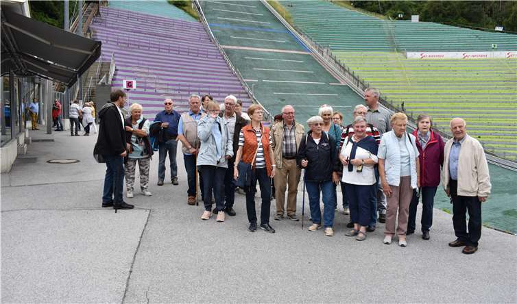 In Innsbruck wurde unter anderem die Bergisel-Schanze besichtigt.