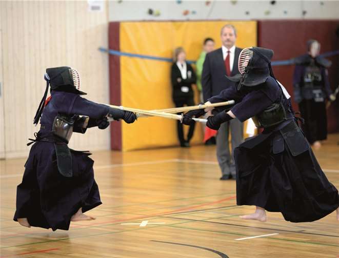 In Koblenz treffen die besten Kendo-Kämpfer aufeinander.privat