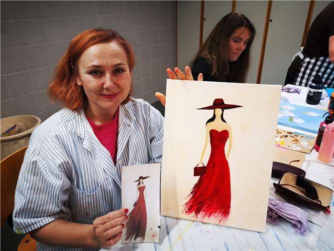 In Linz und Rengsdorf-Waldbreitbach fanden mehrere Malkurse statt.  Fotos: kvhs Neuwied