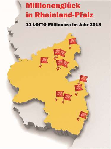 In RLP durften sich im vergangenen Jahr elf Menschen über ihr persönliches Millionenglück freuen.LOTTO RLP