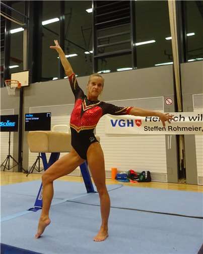 In Schwarz-Rot-Gold für Deutschland gestartet: Maike Salewski  Foto: TV Weitersburg