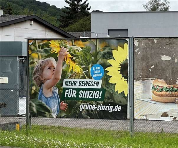 In Sinzig wollten die Grünen etwas bewegen - allerdings hängt dieses Plakat in Remagen.  Foto: ROB