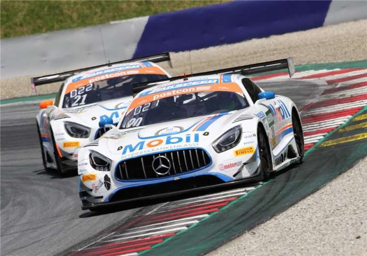 In Spielberg konnten die beide Mercedes des Teams Zakspeed bei drei von vier Möglichkeiten Punkte sammeln. Foto: Manfred Muhr/Zakspeed