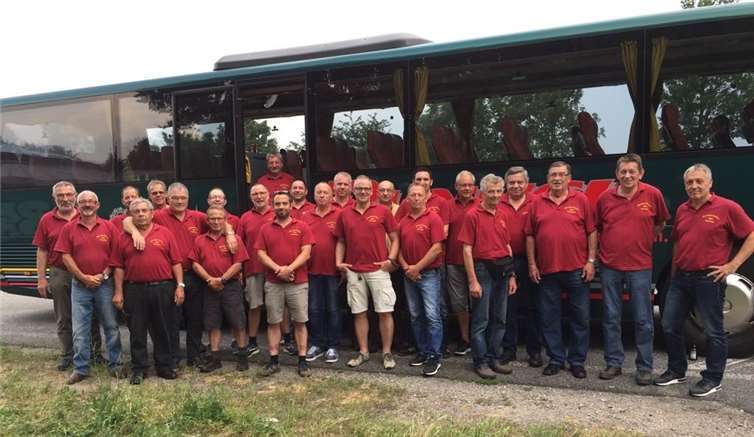 In bester Stimmung reisten die „Ehemaligen Burschen Anhausen“ nach Speyer.privat