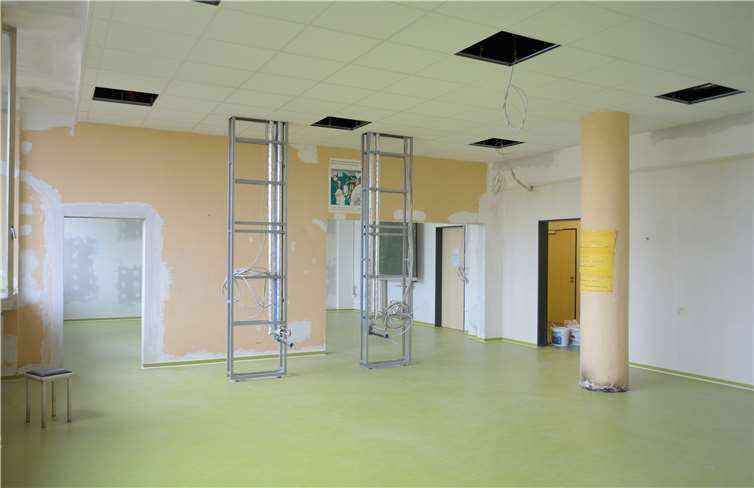 In den Räumen wird noch kräftig gearbeitet.Privat