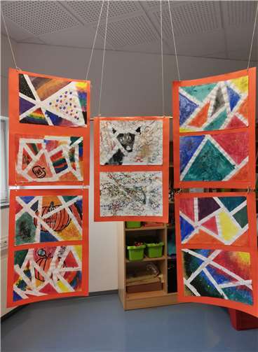 In der AG „Kunterbunt“von Frau Özel entstanden tolle Kunstwerke.