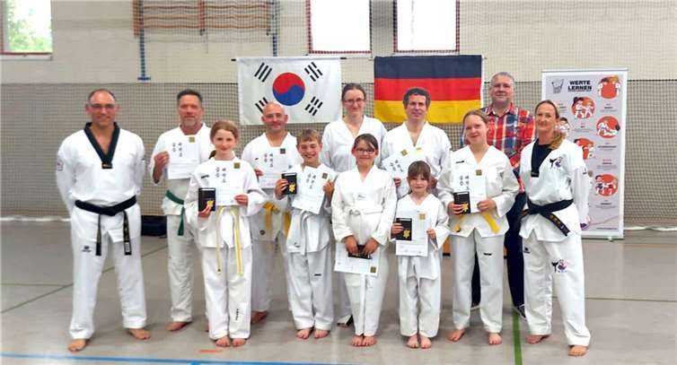 In der Abteilung Taekwondo des TuS Niederoberweiler e. V. fand die erste Gürtelprüfung des Jahres statt. Foto: privat
