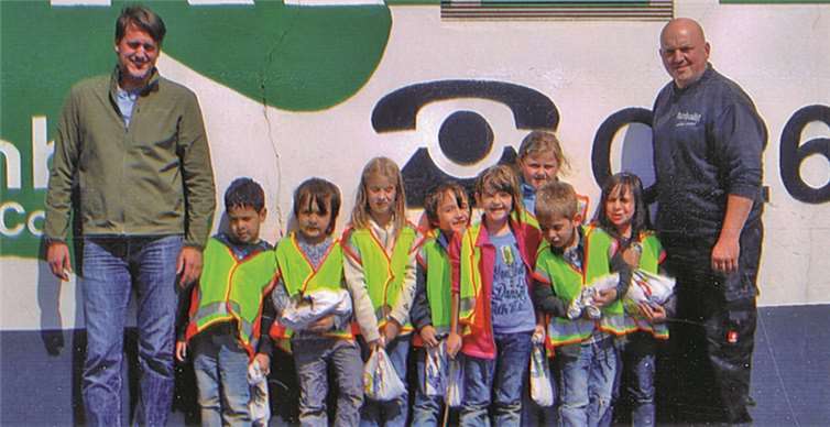 In der Firma Klee in Bad Breisig lernten die Kinder viel über das Thema „Steine“.Privat