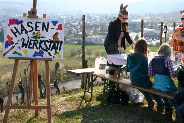 In der Hasenwerkstatt kann munter gebastelt werden.Privat