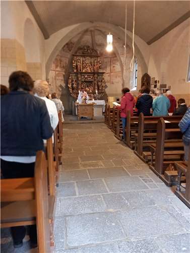 In der Kapelle des hl. Jodokus wurde ein Gottesdienst gefeiert. Foto: privat