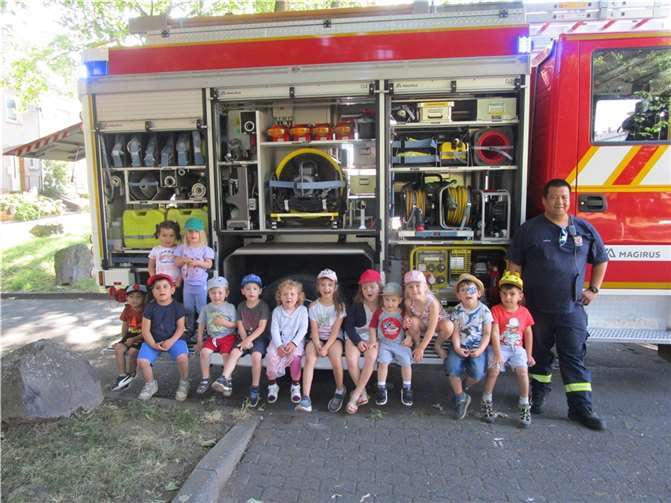 In der Kita Schillerring stand kürzlich eine spannende Woche ganz im Zeichen der Feuerwehr auf dem Programm. Foto: privat
