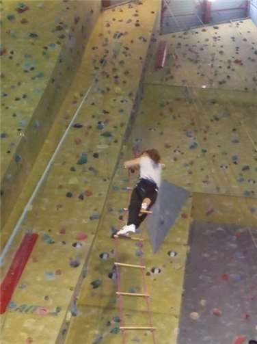 In der Kletterhalle ging es hoch hinaus.privat