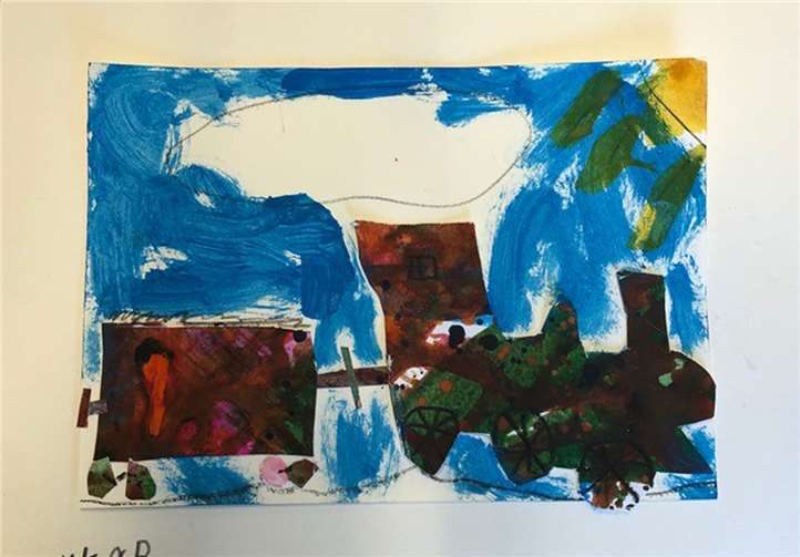 In der Kreativwoche entstanden einige Kunstwerke. Foto: Familienbildungsstätte Linz