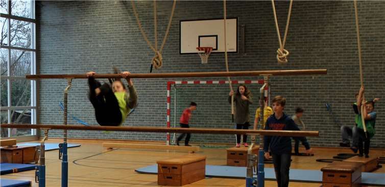 In der Turnhalle wurden sportliche Übungen gezeigt. Fotos: Realschule Plus Cochem