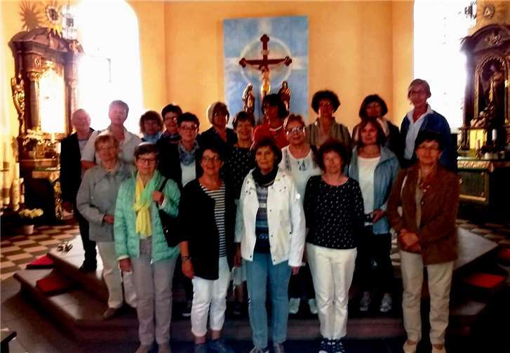 In der Wallfahrtskirche St. Gertrud wurde die vorbereitete Marienandacht gehalten.privat