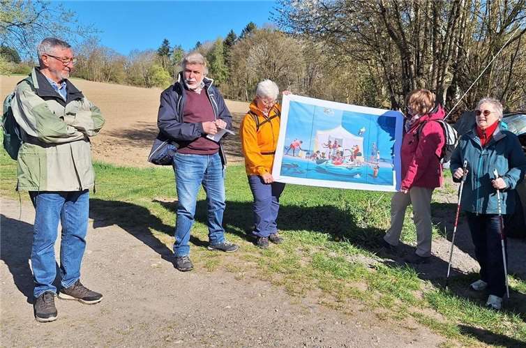 In der diesjährigen Fastenzeit waren die Martinspilger am Mittelrhein mit dem Misereor-Hungertuch unterwegs.Foto: Thomas F. Müller