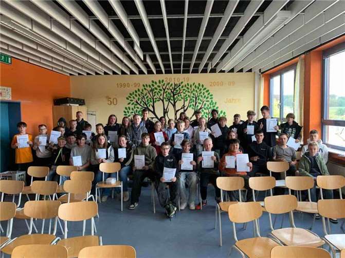 In der vergangenen Woche wurden dann endlich die Urkunden und kleinen Preise an die Teilnehmenden überreicht. Foto: privat