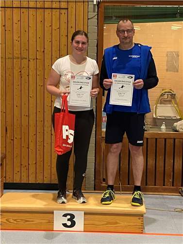 In diesem Jahr sicherte sich Ellen mit ihrem Mixed-Partner Lutz einen Platz auf dem Podium. Quellen: Turngesellschaft 1888 Polch