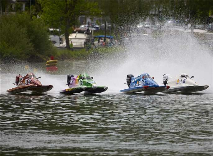 In diesem Jahr wird beim Motorbootrennen Brodenbach auch der Internationale Deutsche Meister in der Klasse 2 ermittelt. Thomas Frey/ADAC Mittelrhein