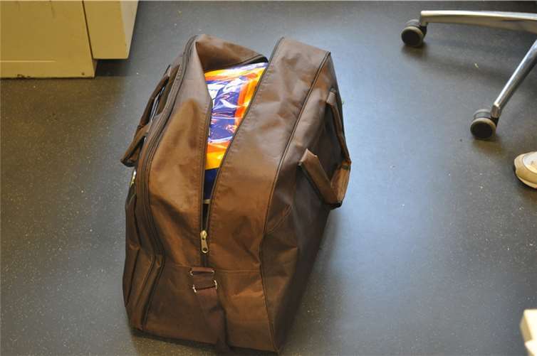 In dieser Tasche befand sich das Marihuana.