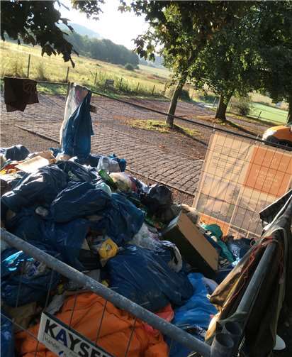 In einem 20 Kubikmeter großen Container wurde der nicht ordnungsgemäße Müll aus sechs Wochen gesammelt.