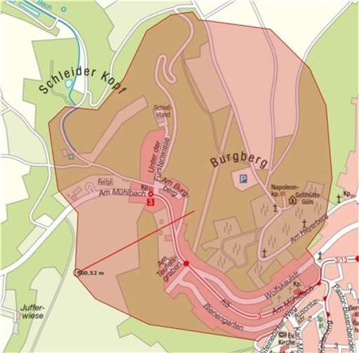In einem Radius von 500 Metern um den Bombenfundort ist das Gebiet gesperrt.  Foto: Stadt Koblenz